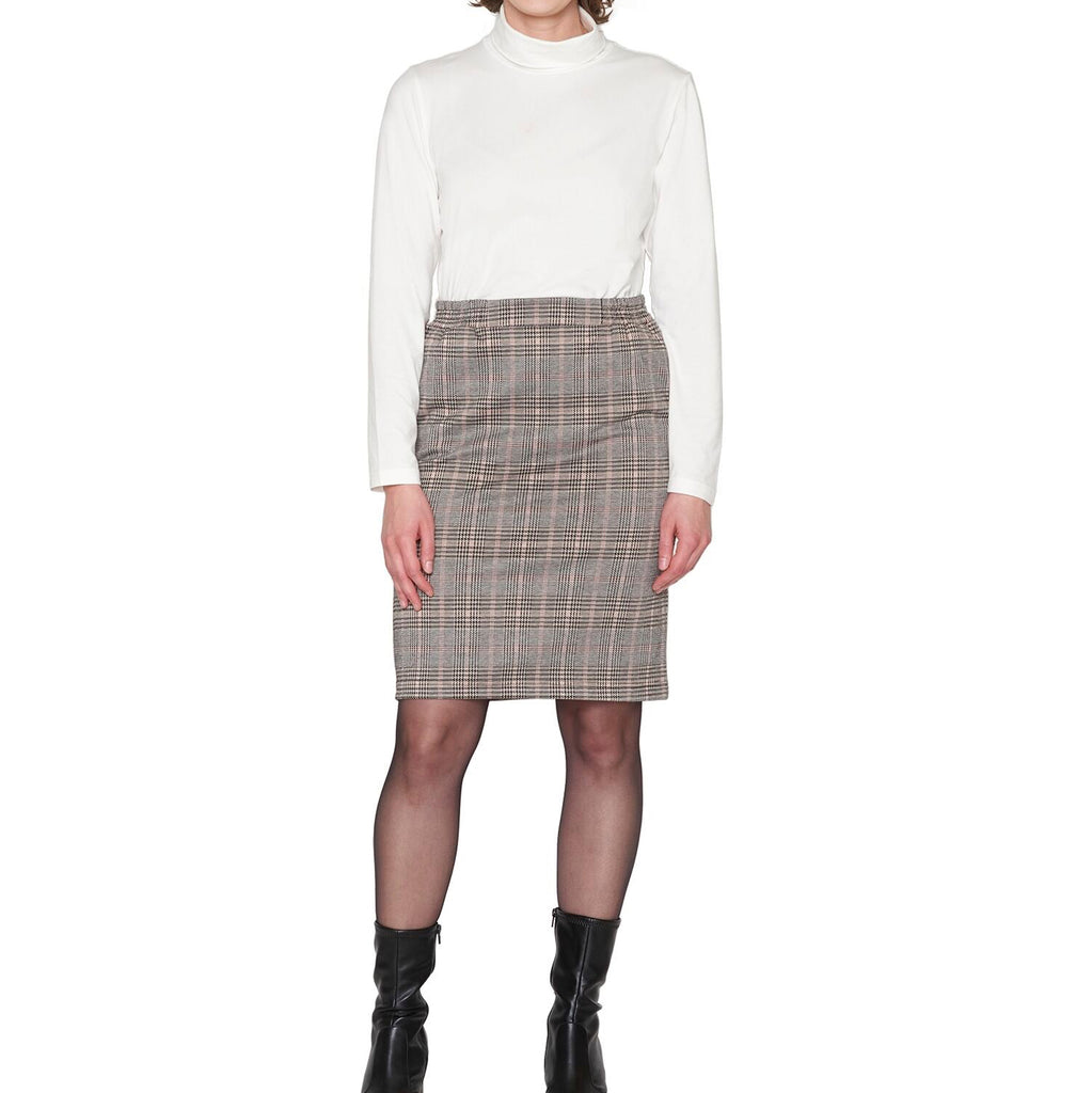 Brandtex Plaid Skirt Grey / Pink