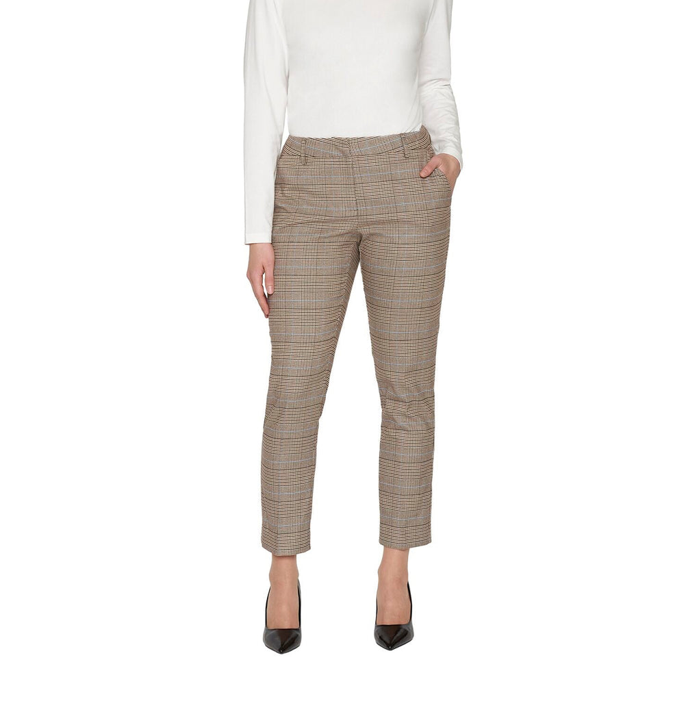 Brandtex Plaid Trousers Baby Blue / Beige