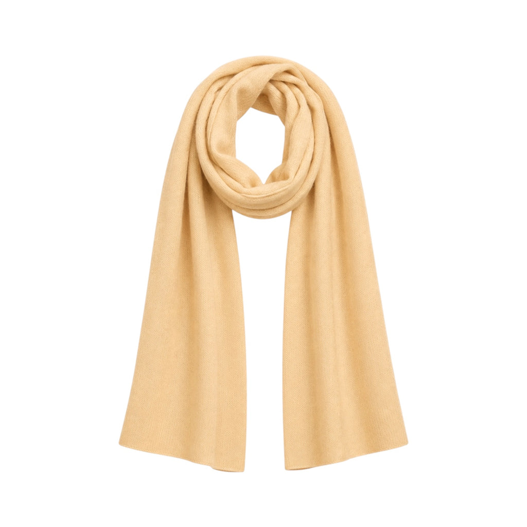 Buttermilk Yellow Large Cashmere Travel Wrap by Kenmare Cashmere