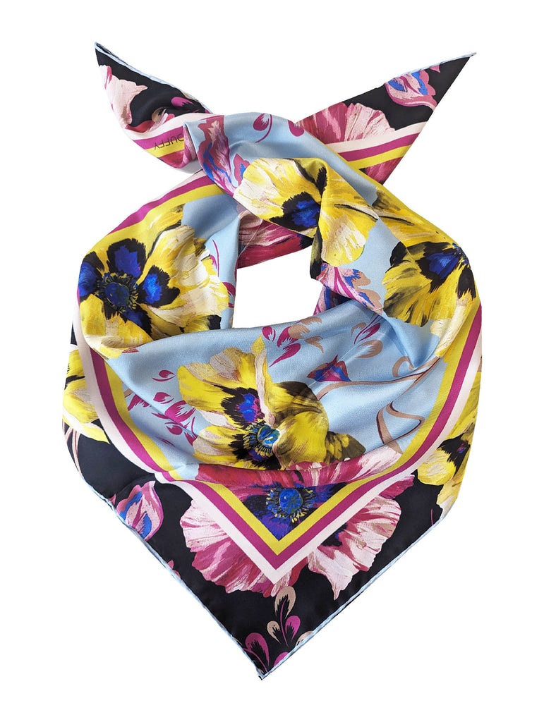 Eden Sky Silk Square - Caroline Duffy