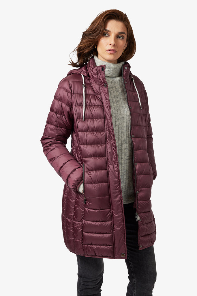 FRANDSEN Puffer Jacket in Burgundy