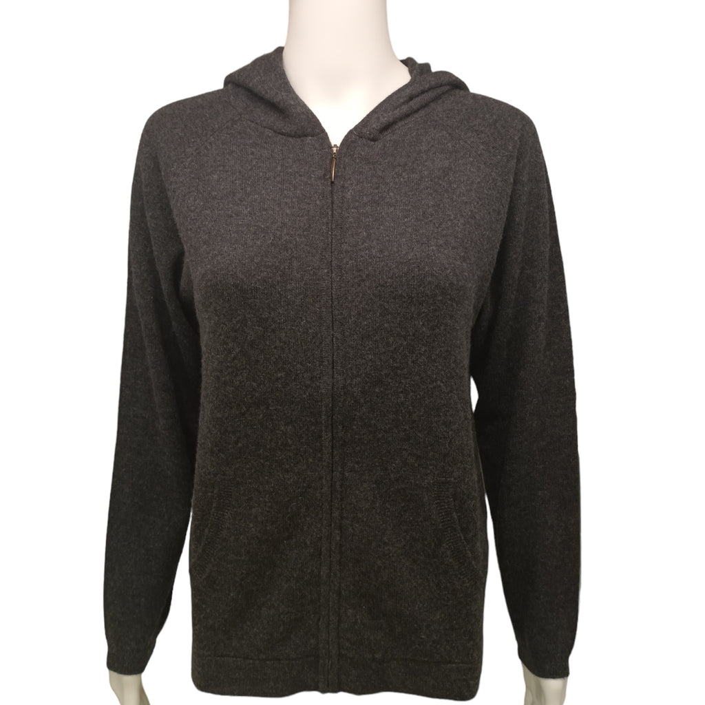 Cashmere Hoodie in Charcoal Grey