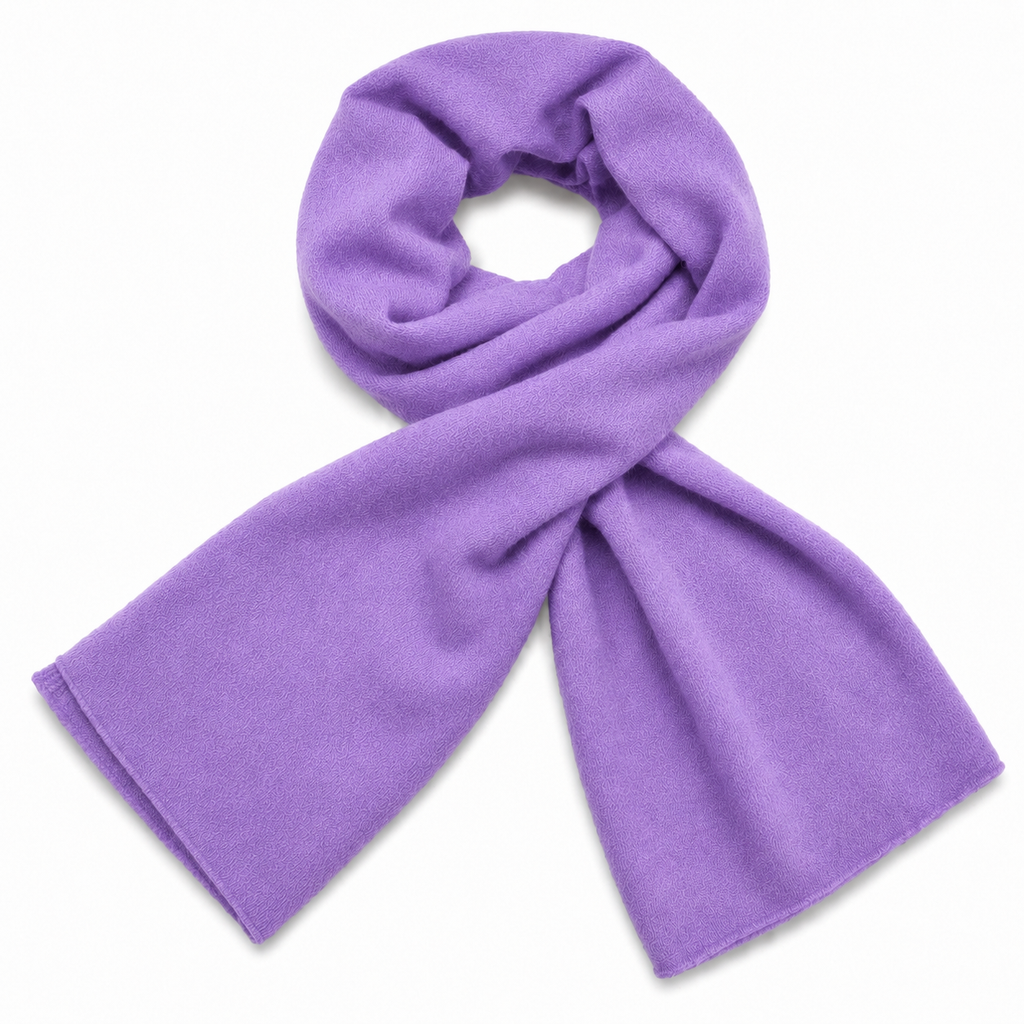 Light Purple 100% Pure Cashmere Scarf by Kenmare Cashmere