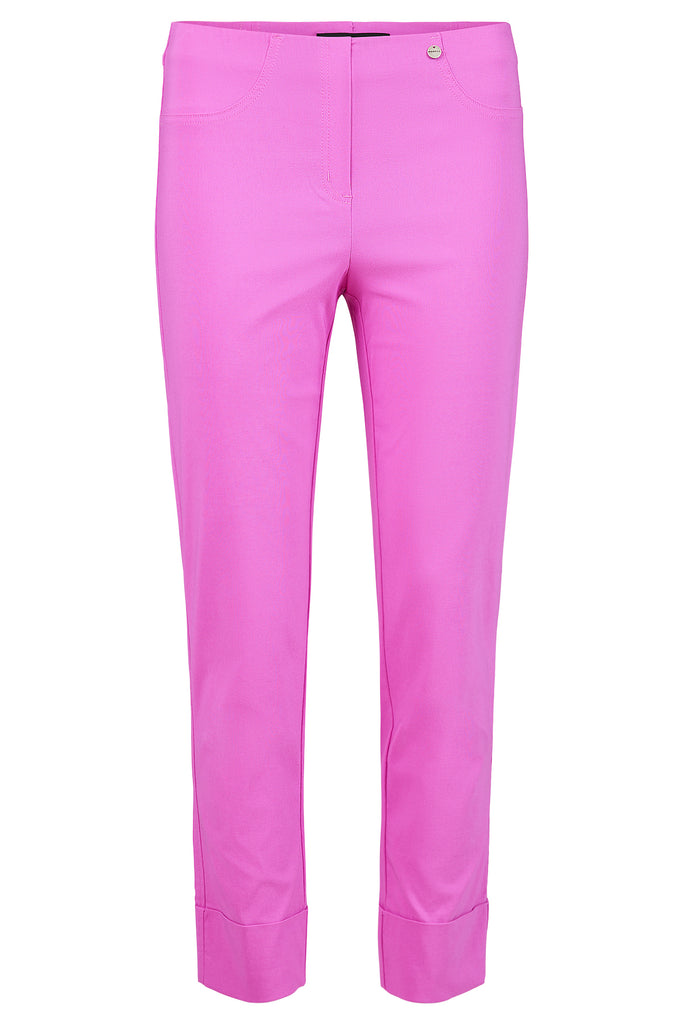 Robell Bella 09 Turn Up Trousers in Hot Pink