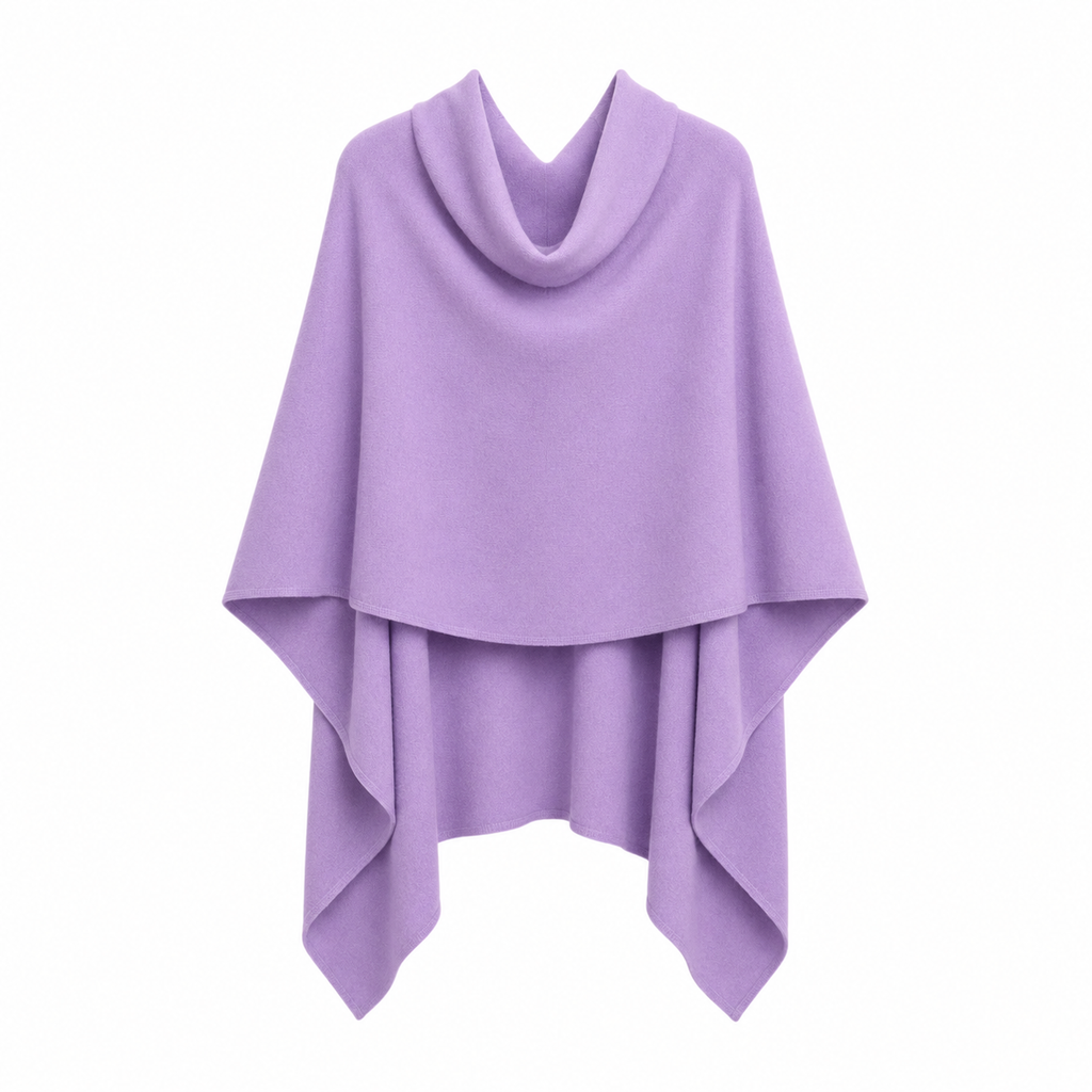 Soft Purple Cashmere Poncho by Kenmare Cashmere