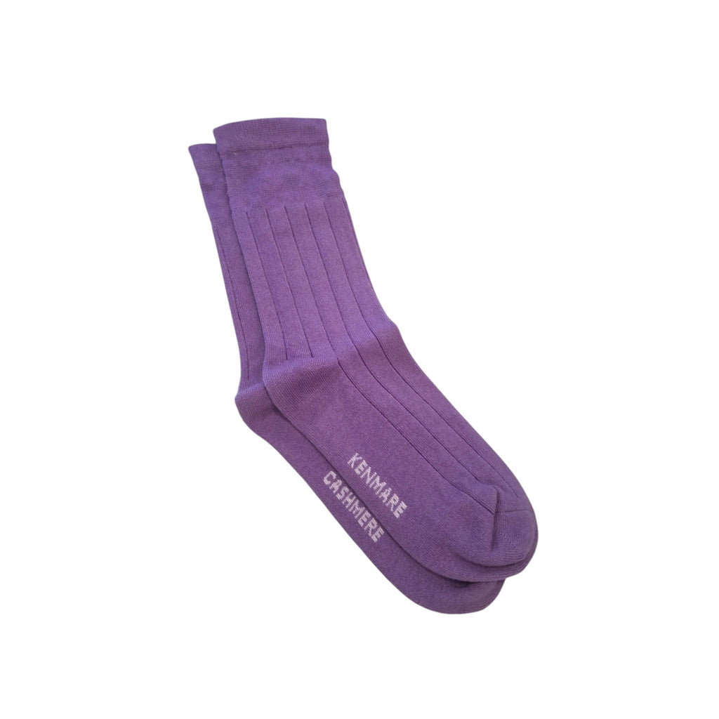 Soft Purple Cashmere Socks by Kenmare Cashmere