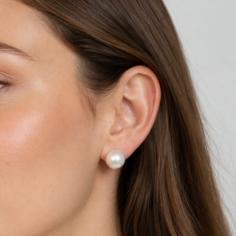 Medium Freshwater Pearl Stud Earrings by Ceann Mara Jewellery