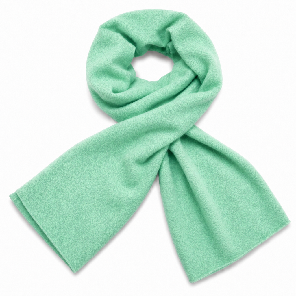 Mint Green 100% Pure Cashmere Scarf by Kenmare Cashmere