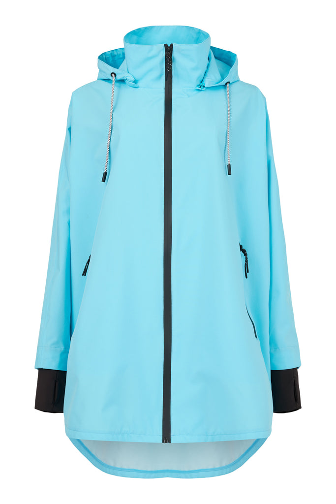 NORMANN Cape Raincoat in Tiffany Blue