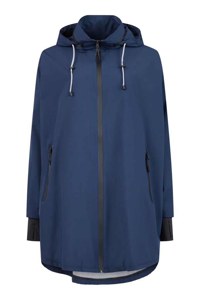NORMANN Cape Raincoat in Navy