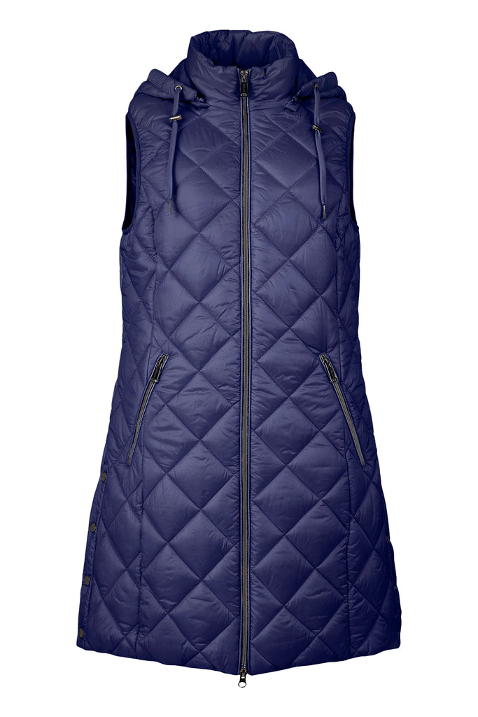 NORMANN Longline Gilet in Navy