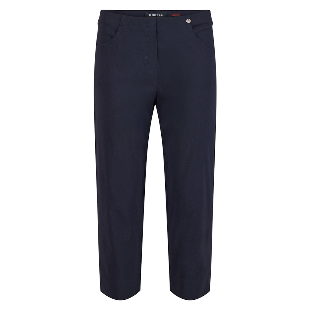 Deep Navy Bella 3/4 Length Capris with Front and Back Pockets by Robell