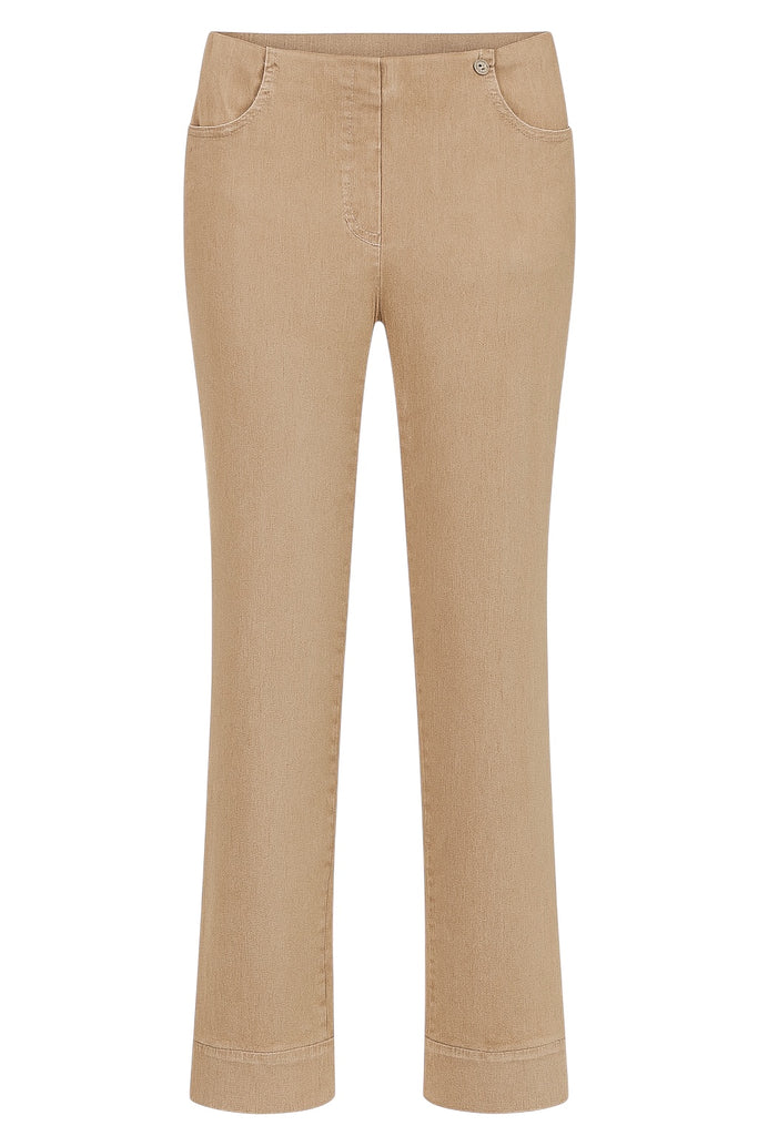 Robell Bella 09 Turn Up Jeans in Beige