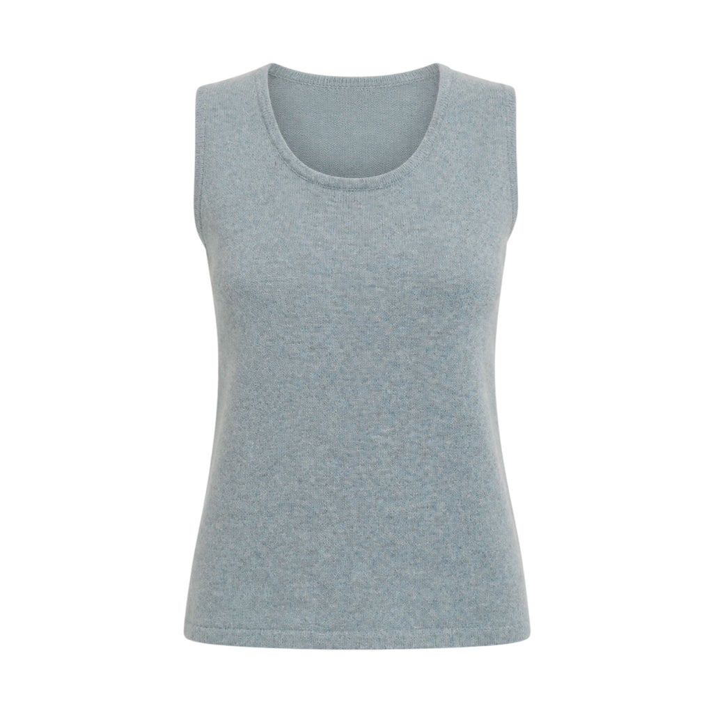 Sea Green 100% Pure Cashmere Vest by Kenmare Cashmere