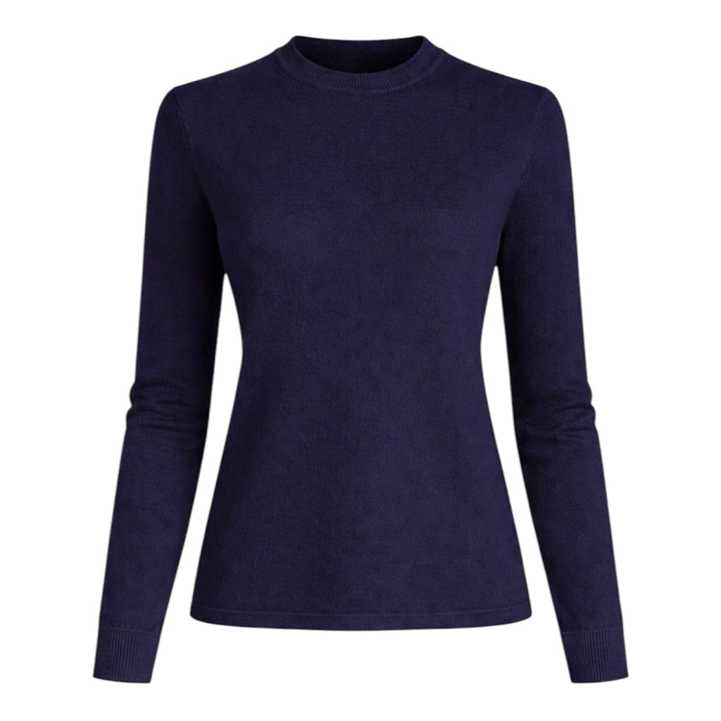 Women's Navy 100% Pure Cashmere Crew Neck by Kenmare Cashmere