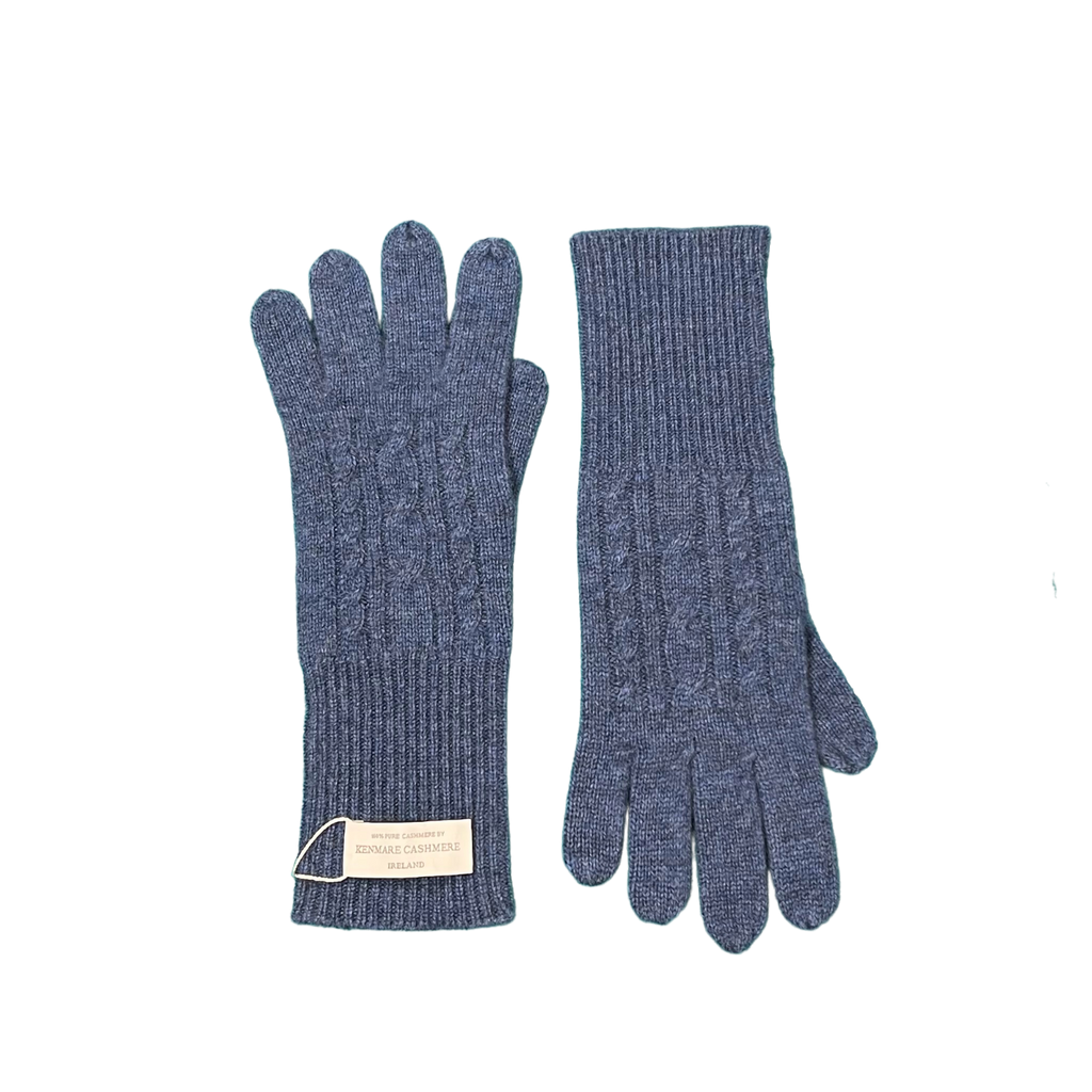Denim Blue Cashmere Gloves