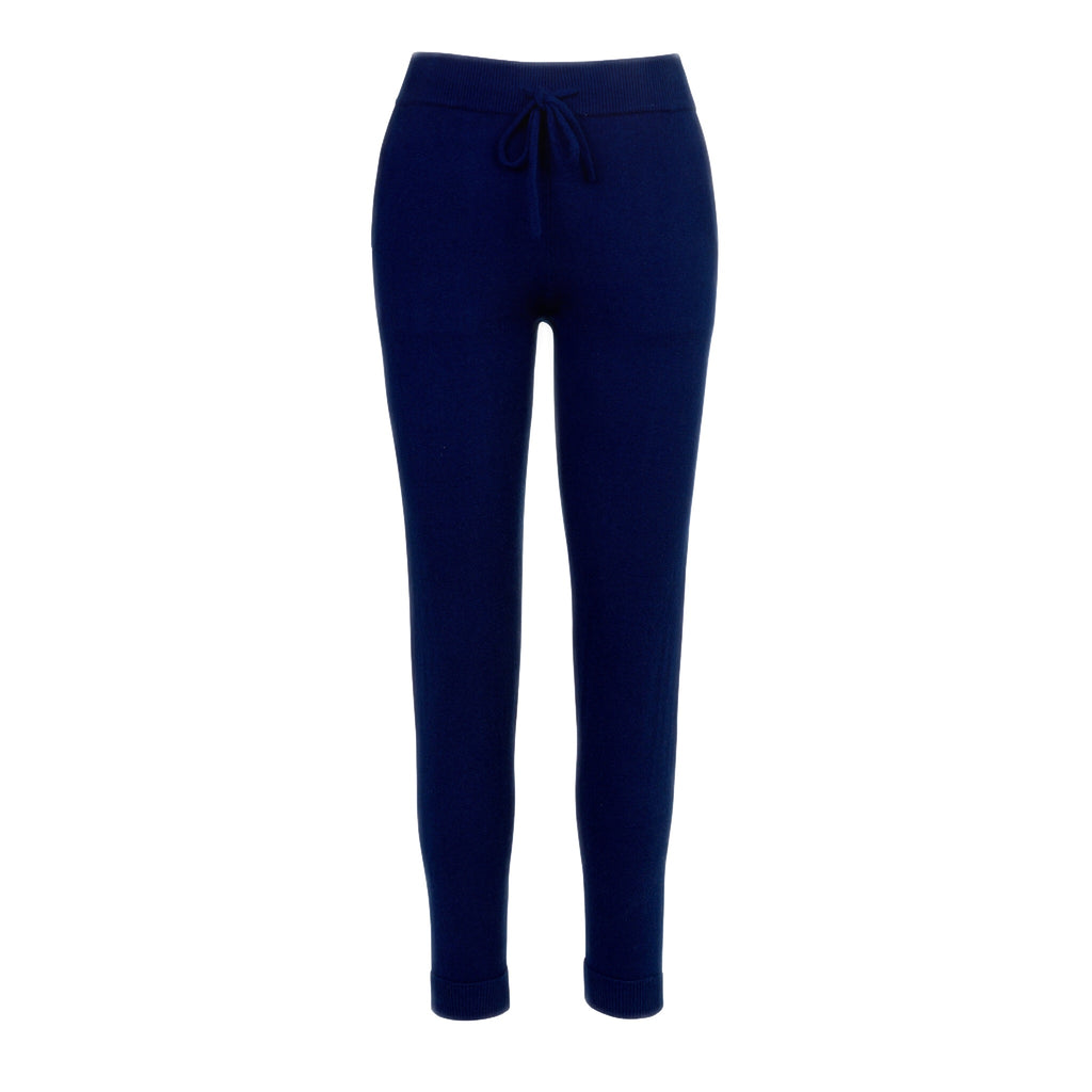 Navy 100% Pure Cashmere Joggers by Kenmare Cashmere