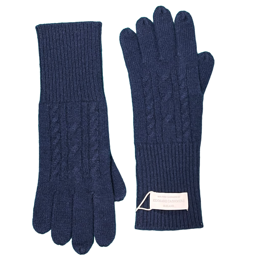 Navy Cashmere Gloves