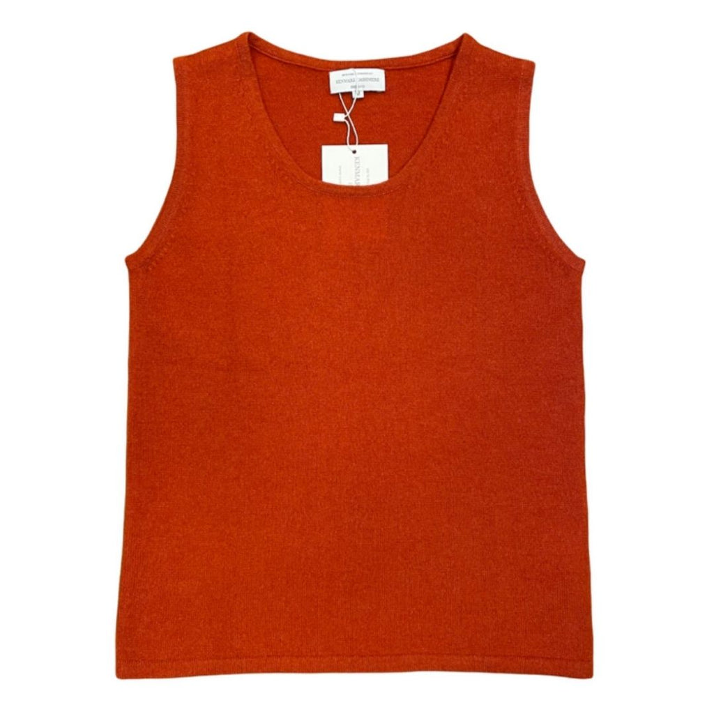 burnt orange cashmere ladies vest