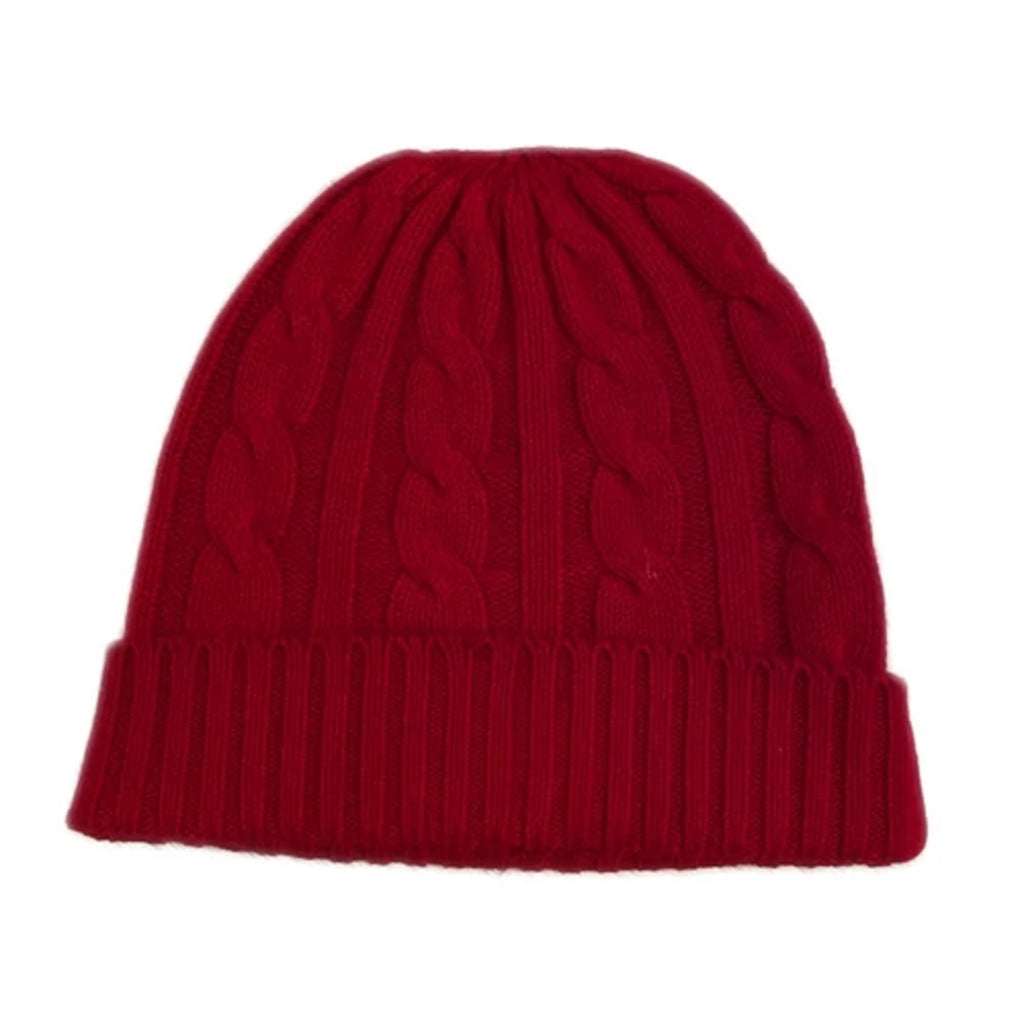 red-pure-cashmere-cable-knit-beanie-hat